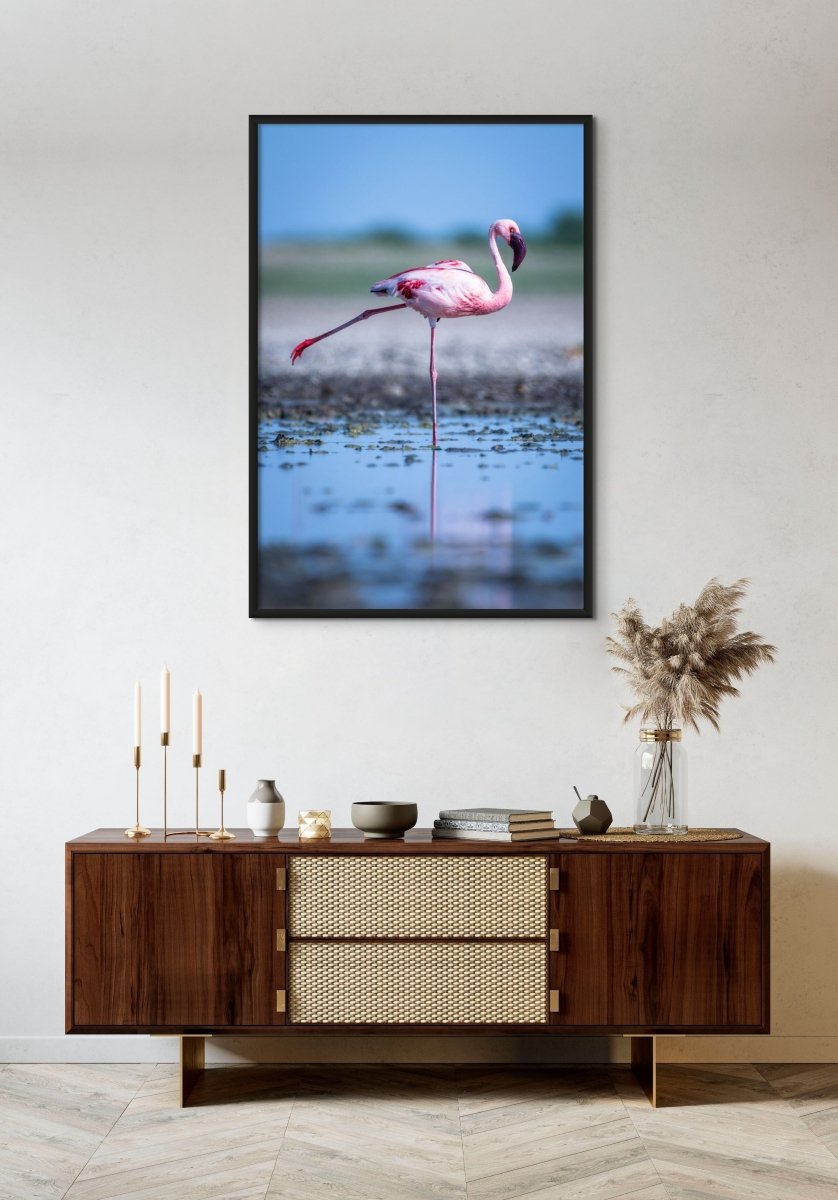 FLAMINGO YOGA - Fine Art Print - Limited edition - Wall art - African Wildlife Photography