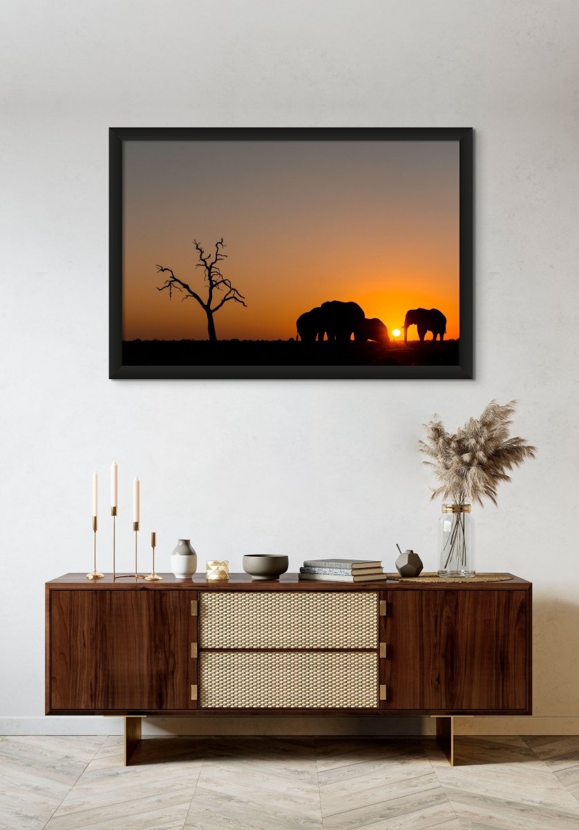 SAVUTI SUNDOWNER - Fine Art Print - Limited edition - Wall art - African Wildlife Photography